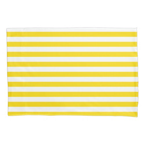Yellow White Stripe Trendy Stylish Template Single Pillow Case