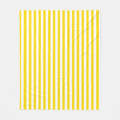 Yellow White Striped Elegant Modern Template Fleece Blanket
