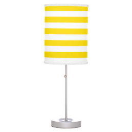 Yellow White Striped Elegant Modern Template Table Lamp