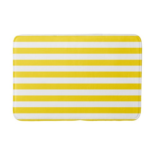 Yellow White Striped Modern Template Medium Bath Mat