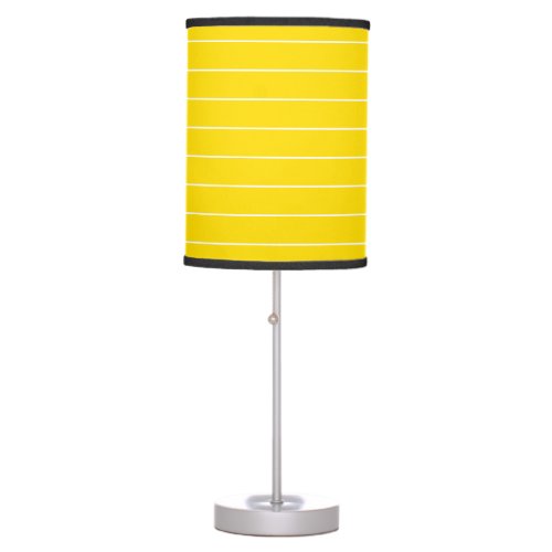 Yellow White Striped Template Elegant Trend Colors Table Lamp