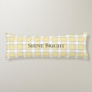 Yellow White Stripes Christmas   Body Pillow