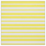 Yellow White Stripes Pattern Design Fabric