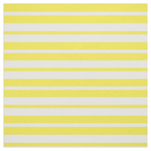 Yellow White Stripes Pattern Design Fabric