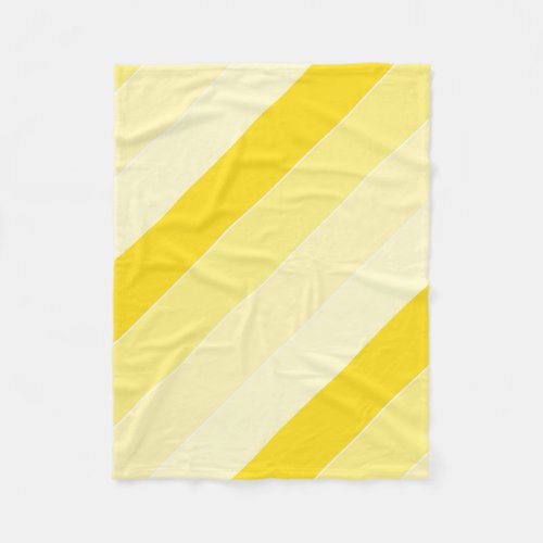 Yellow White Stripes Stylish Template Decorative Fleece Blanket