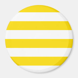 Yellow White Stripes Trend Colors Template Magnet