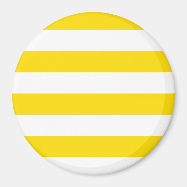 Yellow White Stripes Trend Colors Template Magnet (Front)