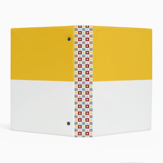 Yellow White Sunburst Mini Binder