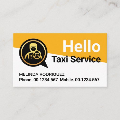 Yellow White Trapeziums Driver Business Card
