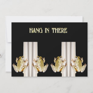 Yellow White Tree Frog Hang In There Thank You Card
