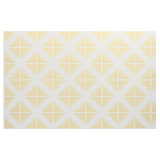Yellow White Trendy Triangles Pattern Fabric