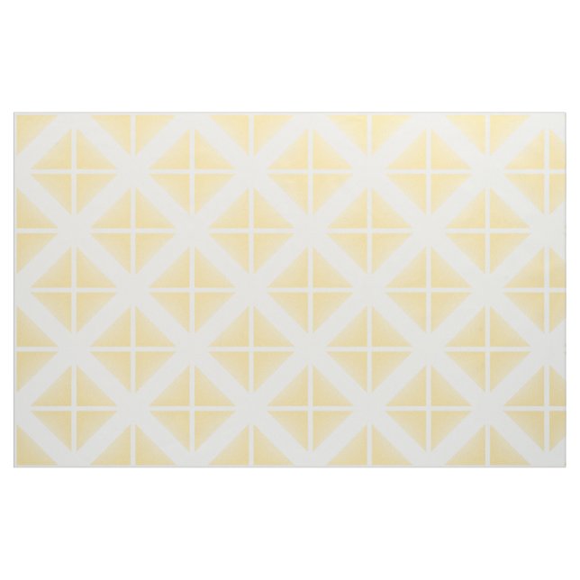 Yellow White Trendy Triangles Pattern Fabric (Fat Quarter)