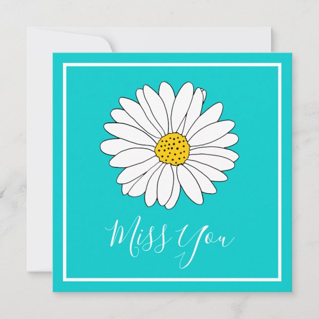 Yellow White Turquoise Daisy (Front)