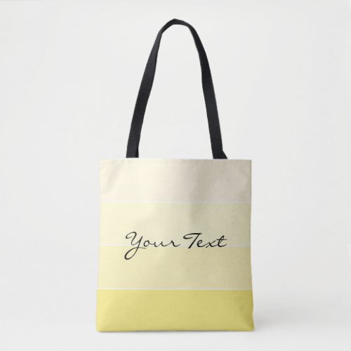 Yellow White Typography Add Your Text Shoulder Tote Bag
