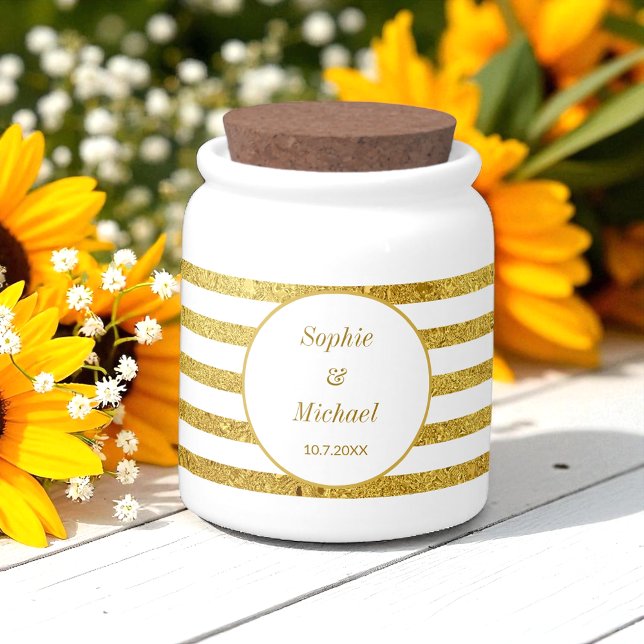 Yellow White Wedding Candy Jar (Creator Uploaded)