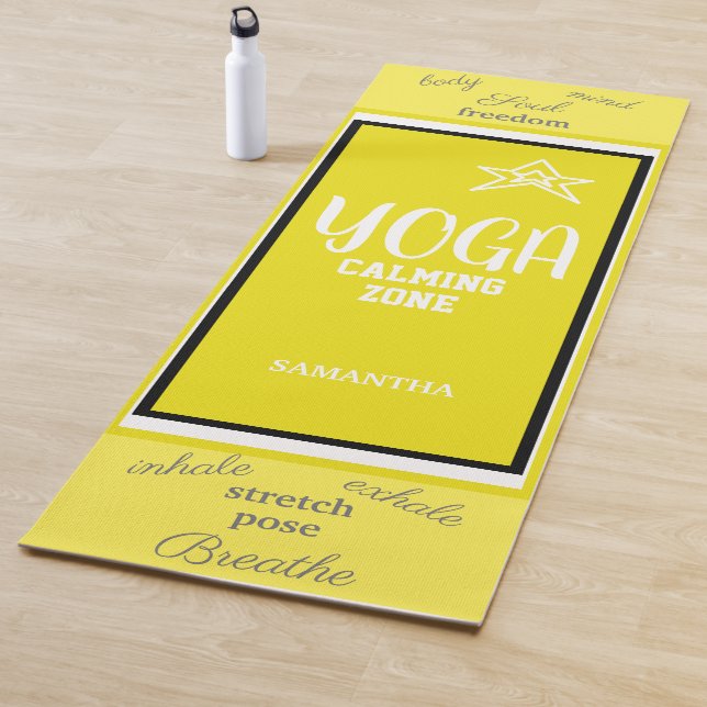 Yellow White Yoga Mat (In Situ)