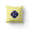 Yellow Wht Chevron Navy Blue Quatrefoil Monogram