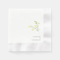Yellow Widlflowers Wedding Coined Cocktail