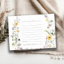 Yellow Wildflower Advice For Bride Bridal Shower Enclosure Card