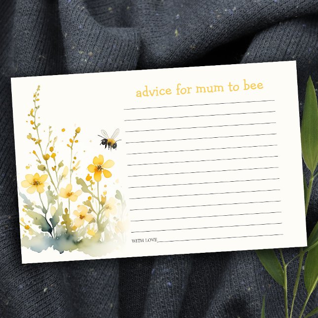 Yellow Wildflower Advice Mum To Bee Baby Shower (Creator Uploaded)