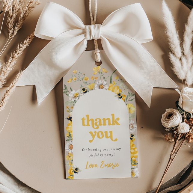 Yellow Wildflower Bee Favor Tags (Creator Uploaded)