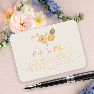 Yellow Wildflower Books for Baby Shower Insert