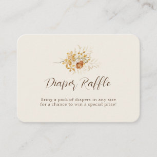 Yellow Wildflower Butterfly Baby Shower Enclosure Card