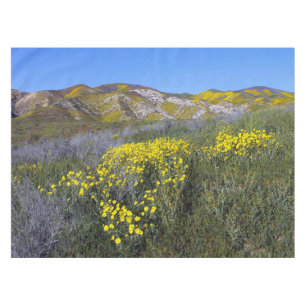 Yellow Wildflower Field Landscape Tablecloth