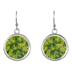Yellow Wildflower Floral Dangle Earrings