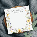 Yellow Wildflower Wreath Necklace Band Template Square Business Card<br><div class="desc">If you need any further customisation please feel free to message me on yellowfebstudio@gmail.com.</div>
