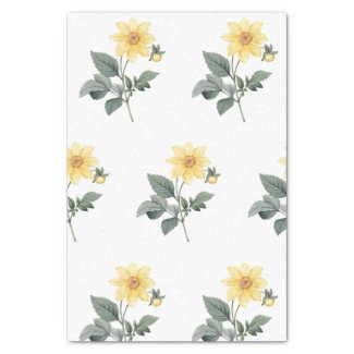 Yellow Wildflowers Botanical Tissue Paper