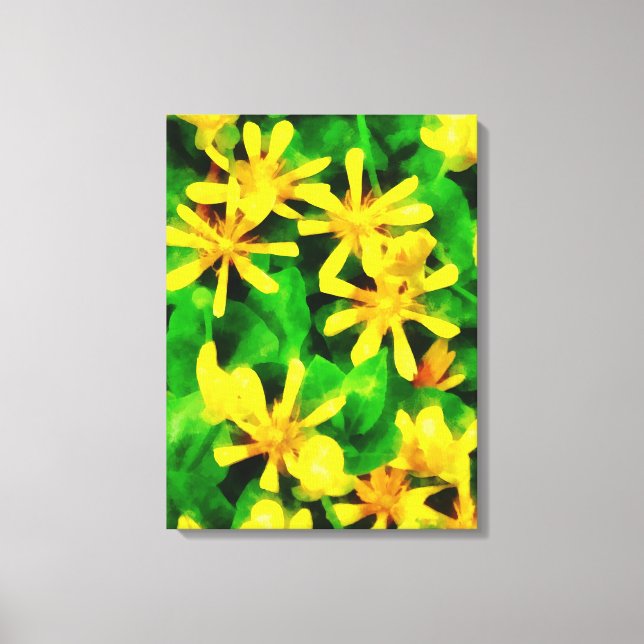 Yellow Wildflowers Canvas Print (Front)