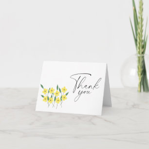 Yellow Wildflowers elegant Thank You Card
