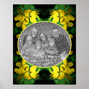 Yellow Wildflowers Frame Create Your Own Photo Poster