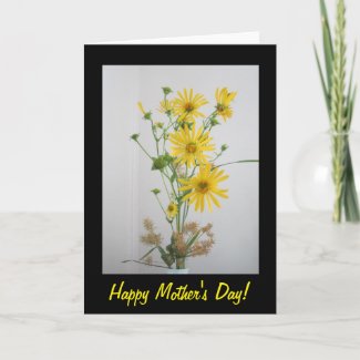 Yellow Wildflowers Happy Mother's Day Card