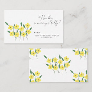 Yellow Wildflowers How big is mommy's belly game Enclosure Card