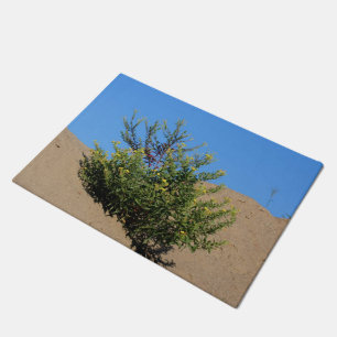 Yellow Wildflowers In Sand Floral Doormat