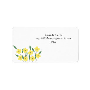 Yellow Wildflowers  Label