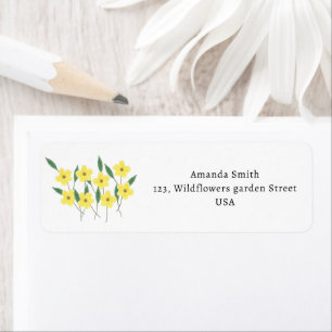 Yellow Wildflowers  Label