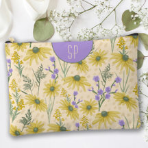 Yellow Wildflowers Monogrammed