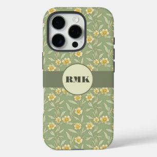 Yellow Wildflowers on Green iPhone 16 Pro Case