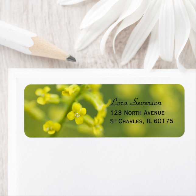 Yellow Wildflowers Return Address Label (Insitu)