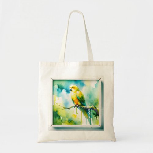 Yellow_winged Parrot REF76 _ Watercolor Tote Bag