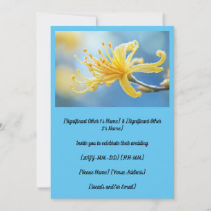 Yellow Witchazel Wedding Invitation