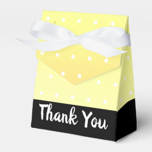 Yellow With  Black Favor Boxes