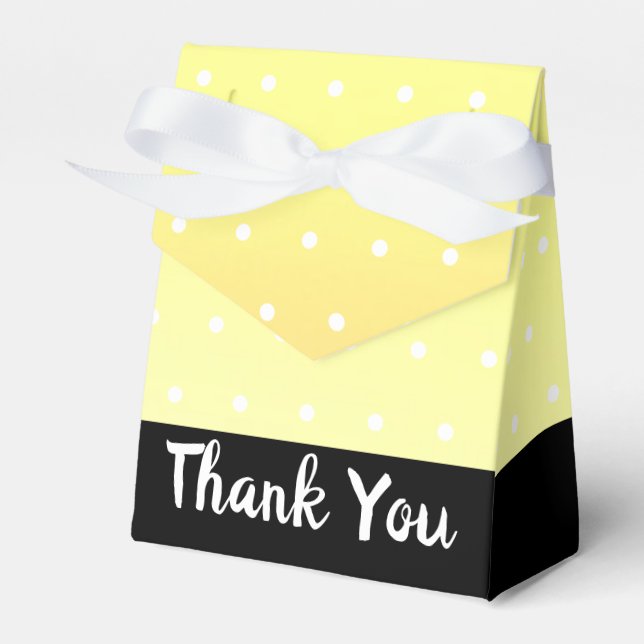 Yellow With  Black Favor Boxes (Front Side)