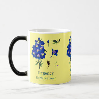 Yellow with blue larkspur flowers Romance Lover Color Morph Mug