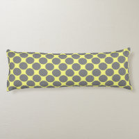 Yellow with polka gray dots