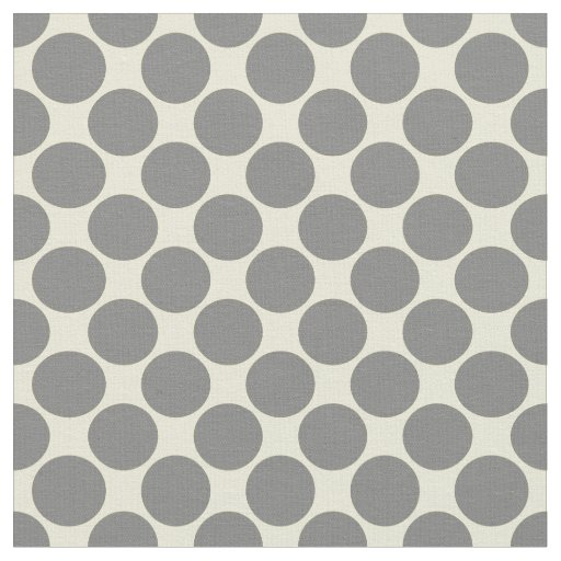 Yellow with polka gray dots fabric