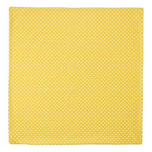 Yellow with white polka dots duvet cover